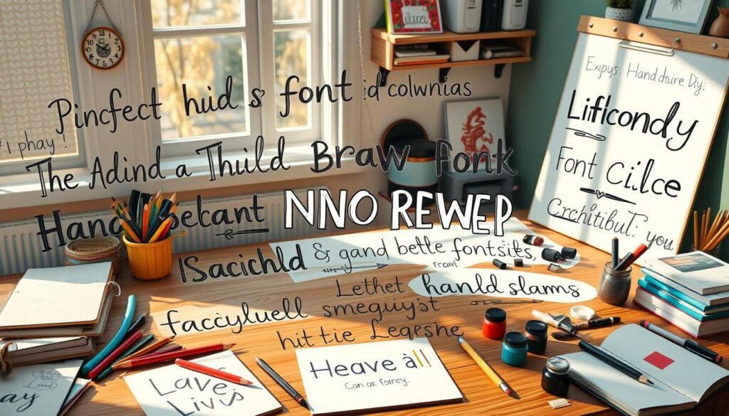 hand drawn fonts