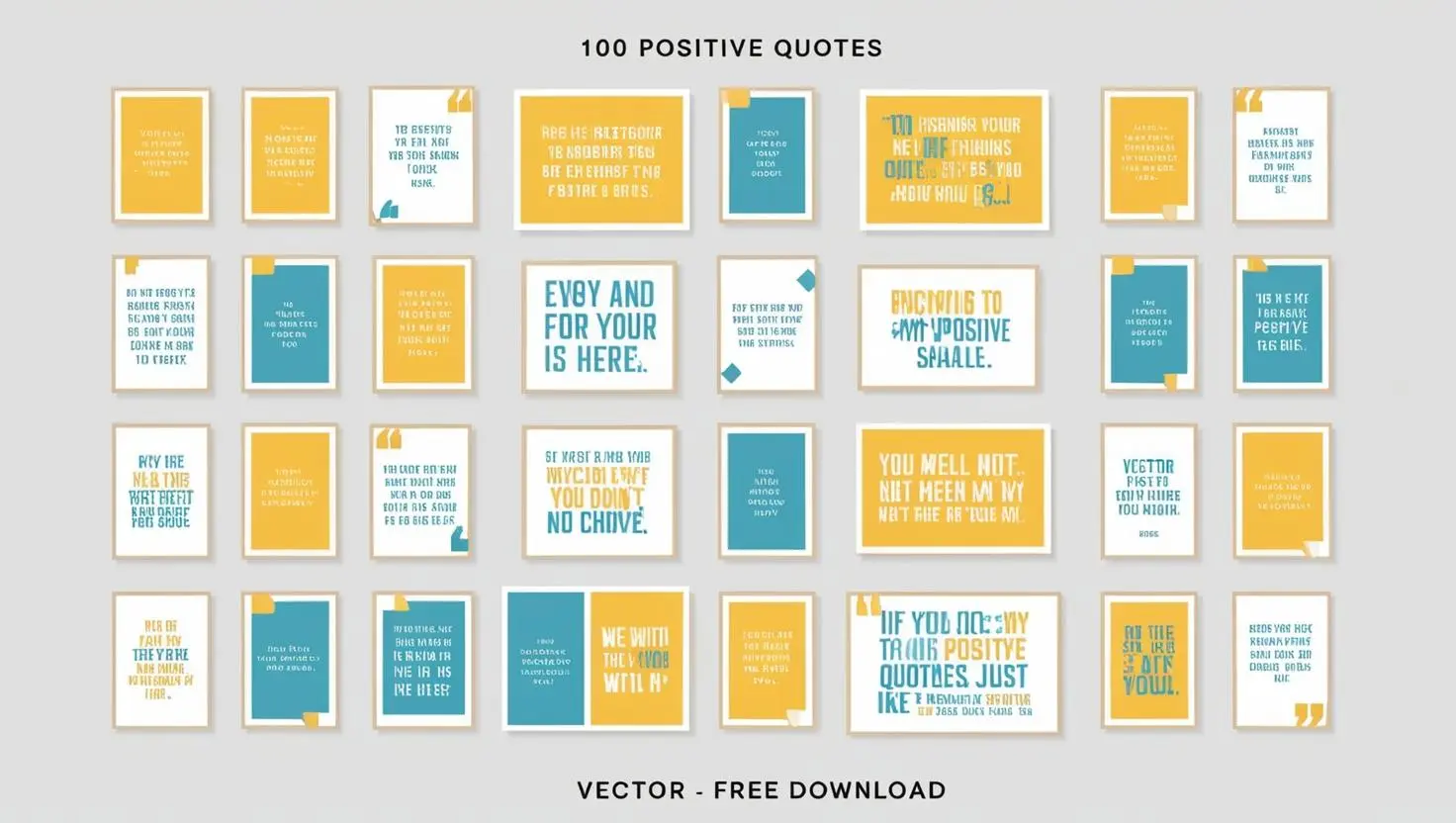 100 positive quotes vector set images free download