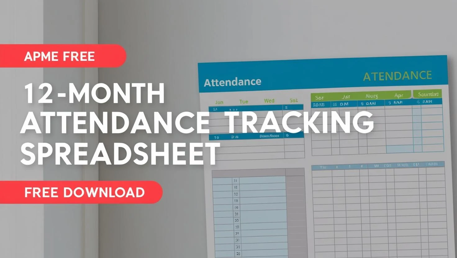 12 months attendance.xlsm template free download