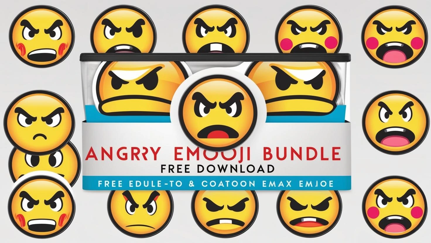 Angry Emoji graphics bundle free download