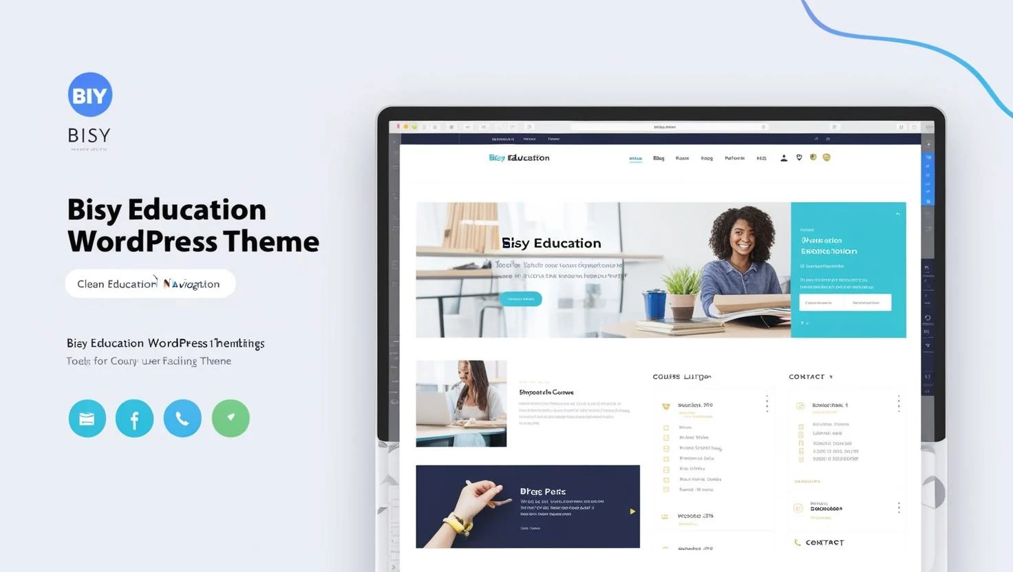 Bisy - Education WordPress Theme free download