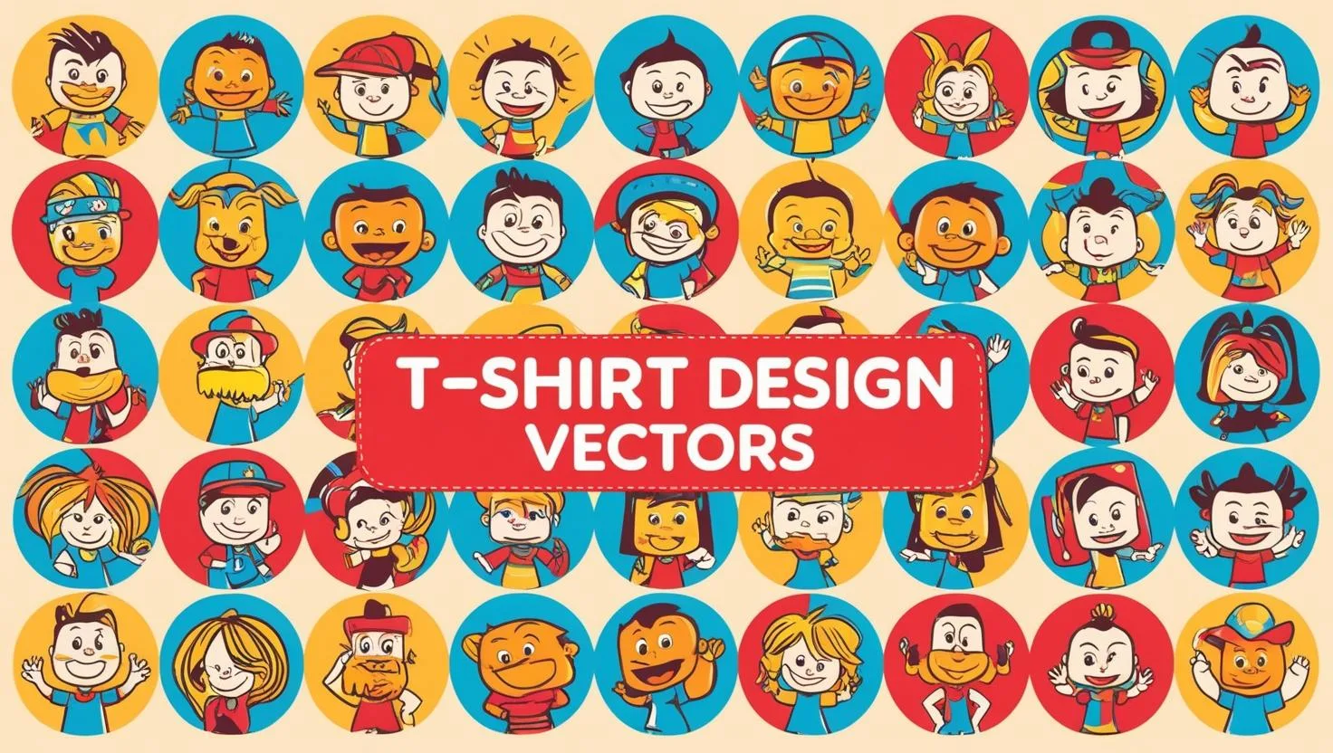 Cartoon T-Shirt Design Vectors images free download