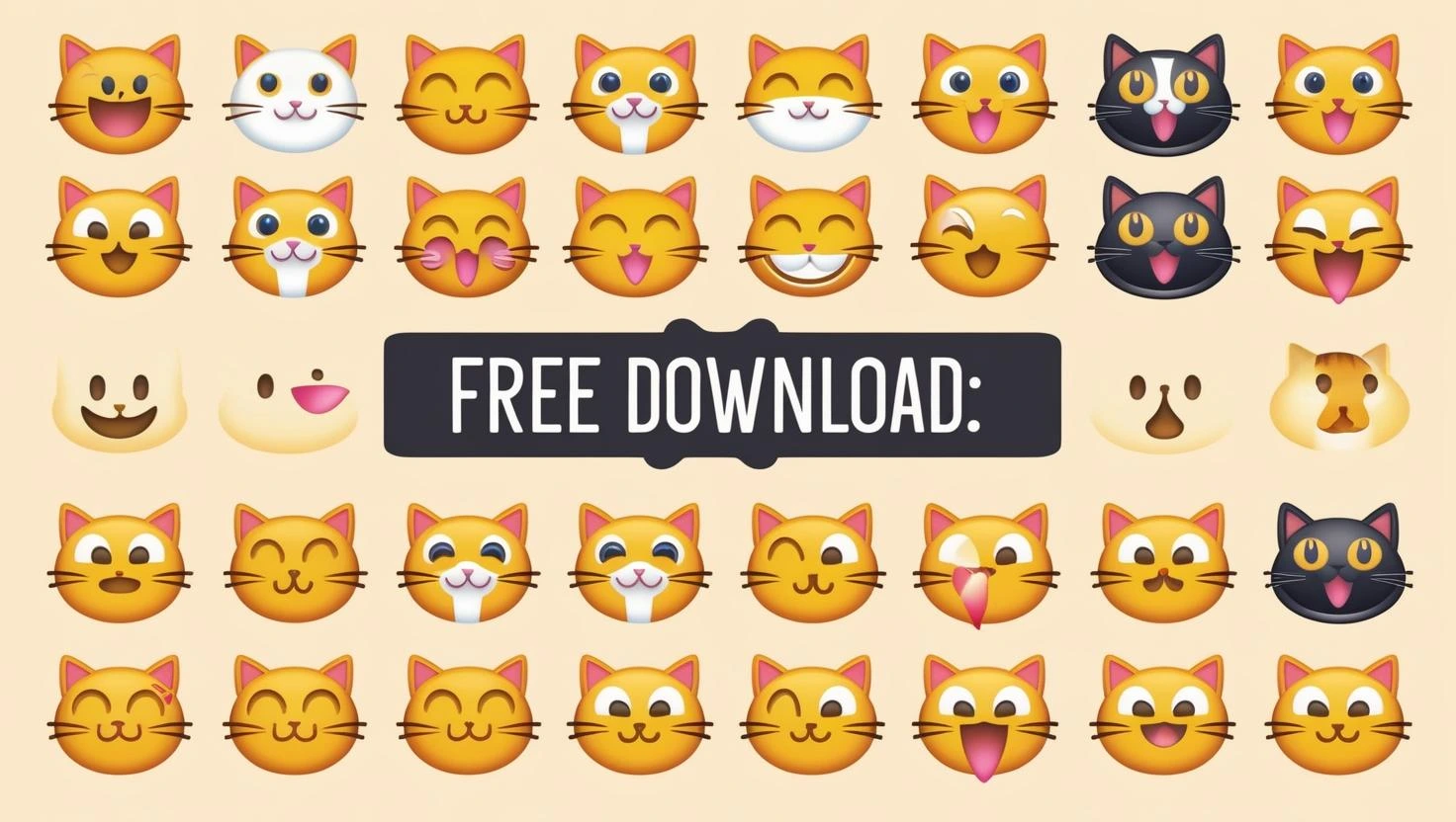 Cat Emoji graphics bundle free download