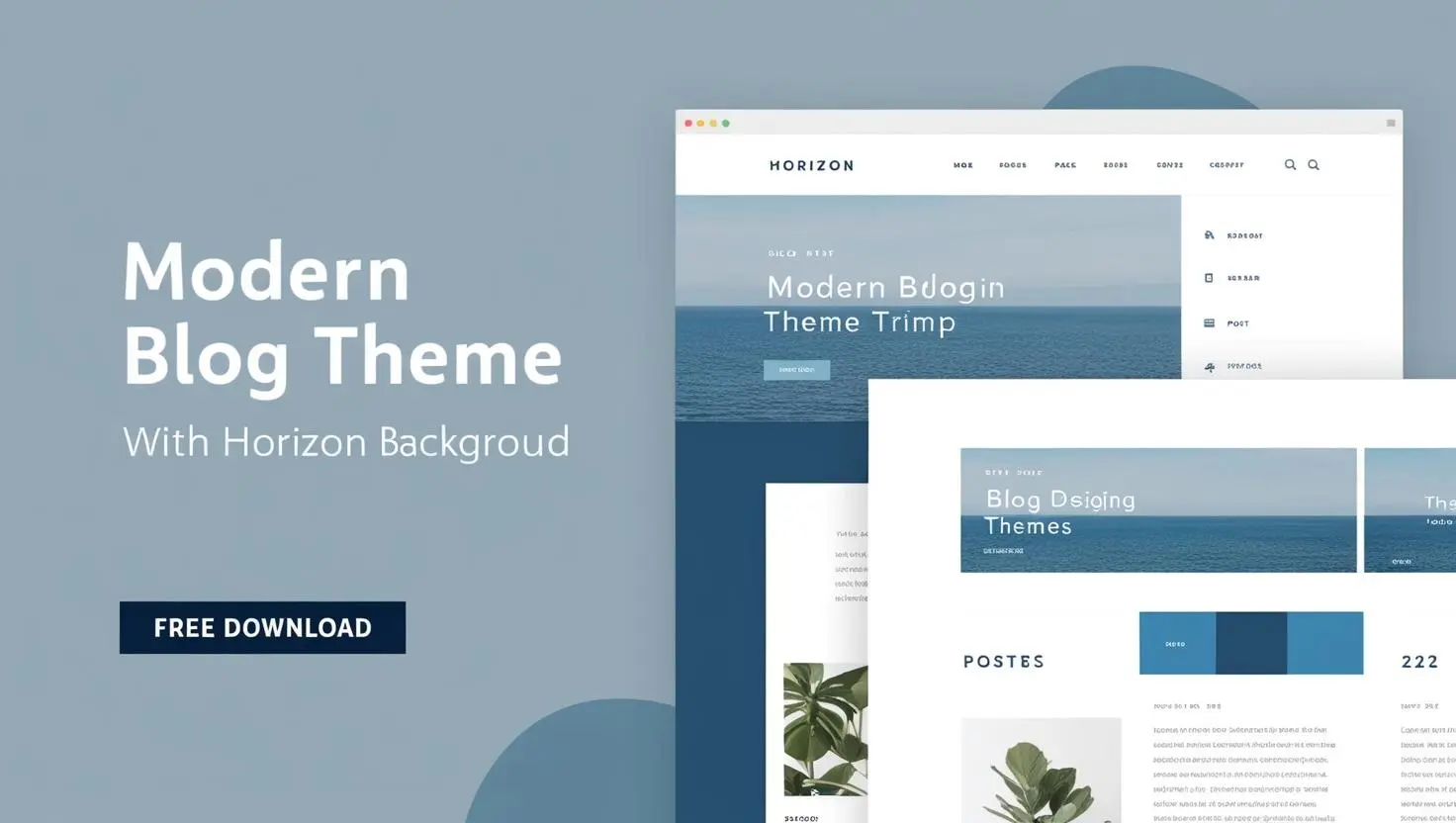 Horizon Modern Blog Theme free download