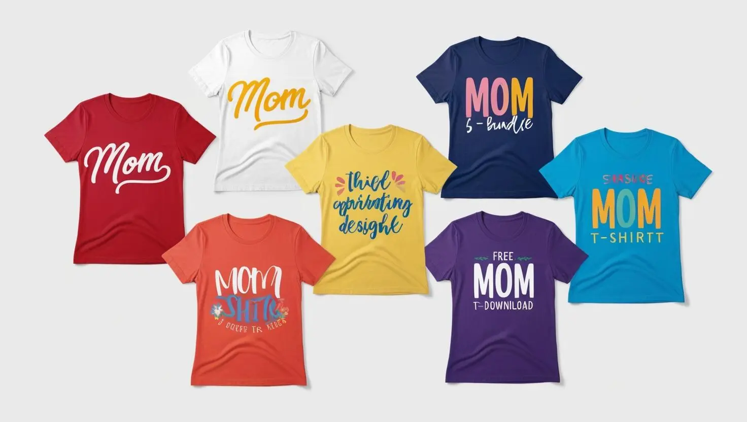 Mom T-shirt Design bundle images free download