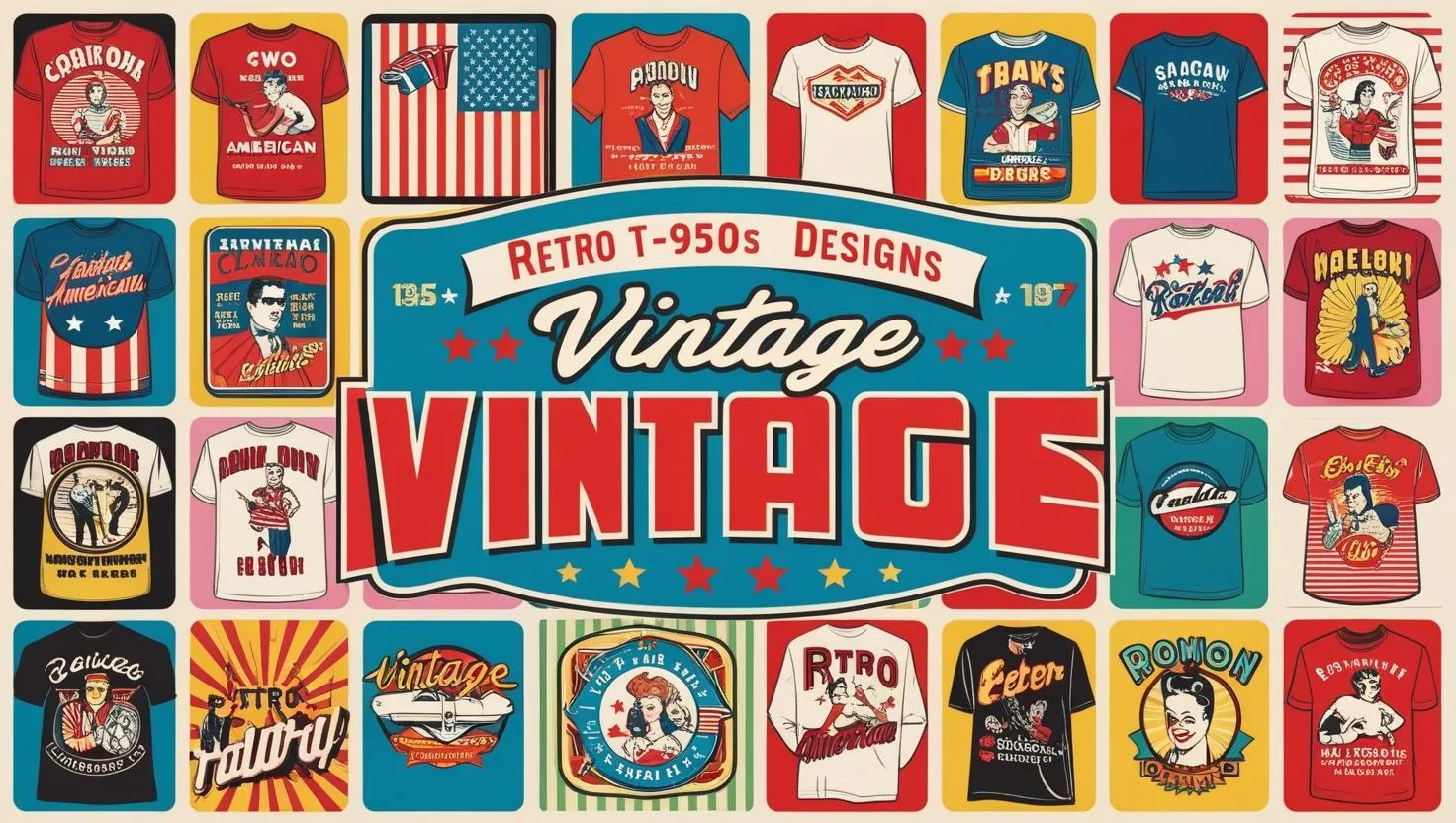 Retro Vintage T-Shirt Designs images free download