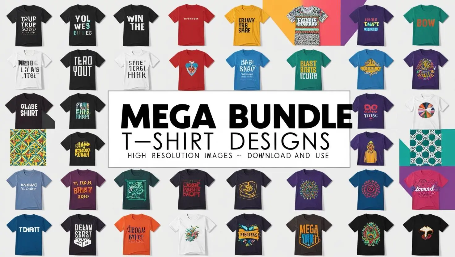 T-Shirt Designs Mega Bundle images free download