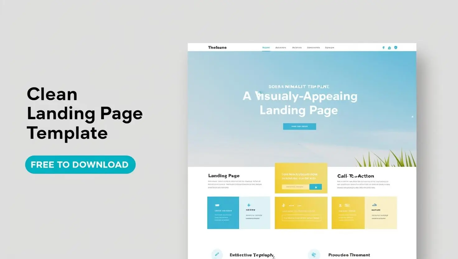 clean landing page template free download