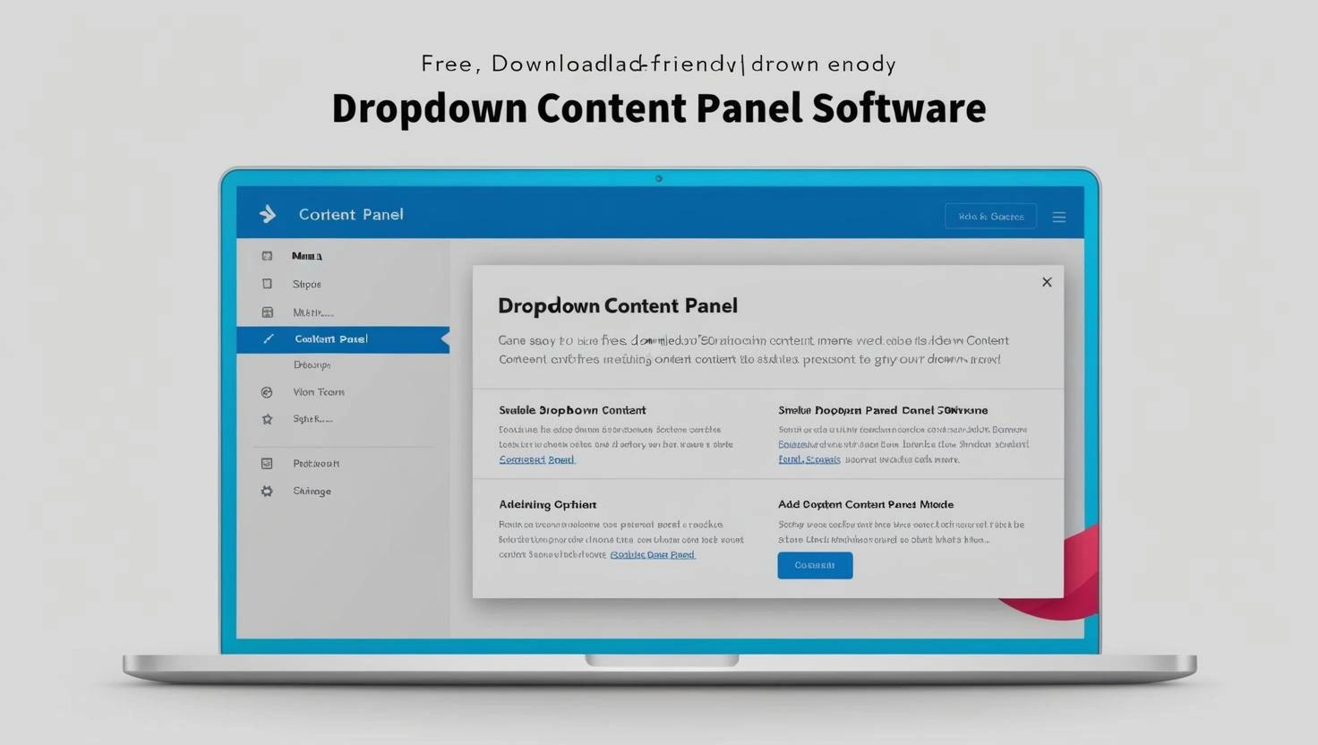 drop down content panel software free download