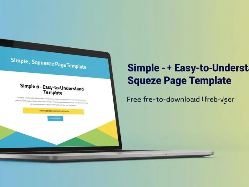 easy squeeze page template free download