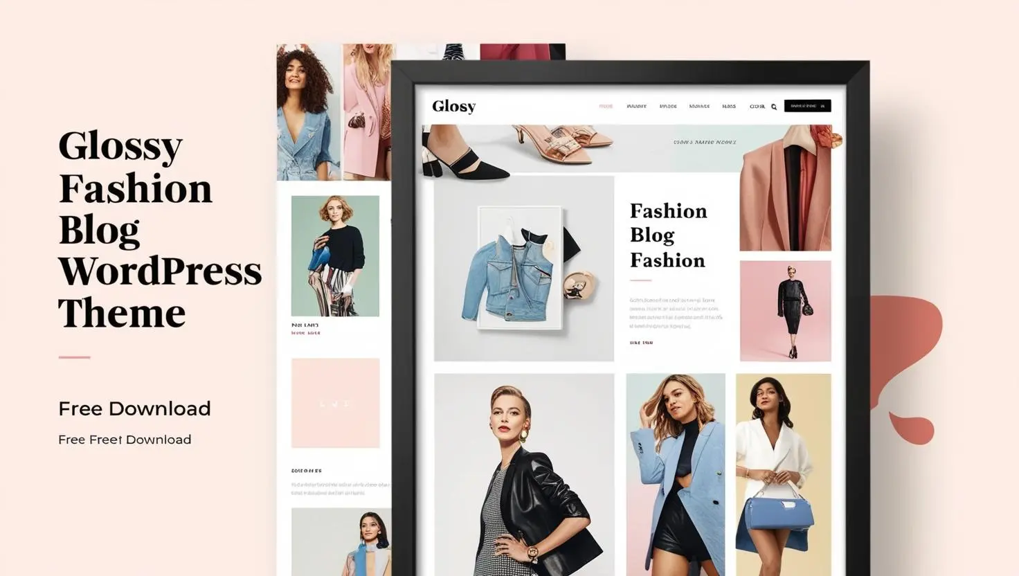 glossy fashion blog WordPress theme free download