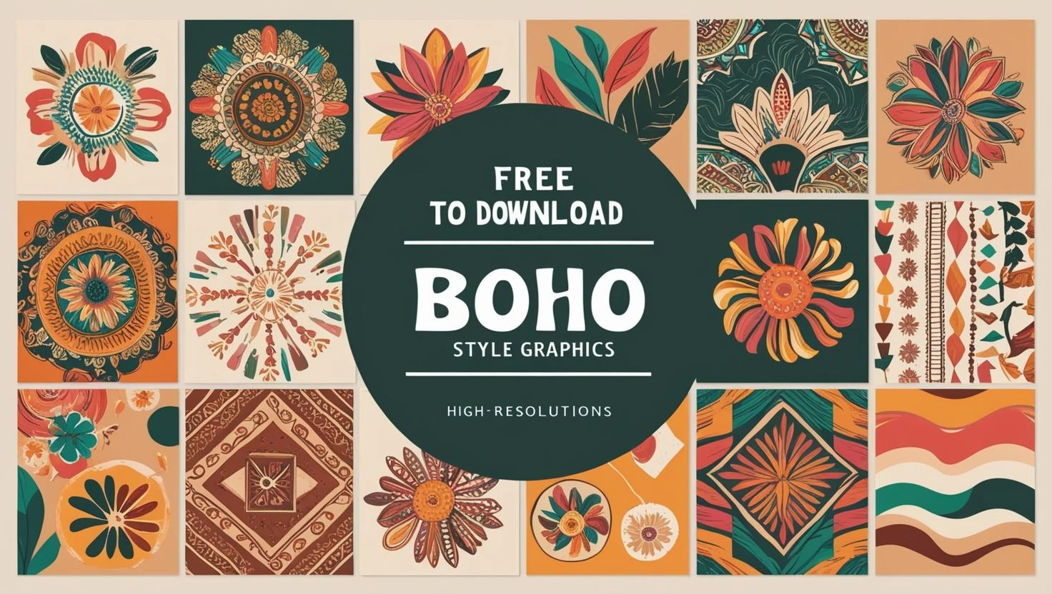 Boho graphics pack free download