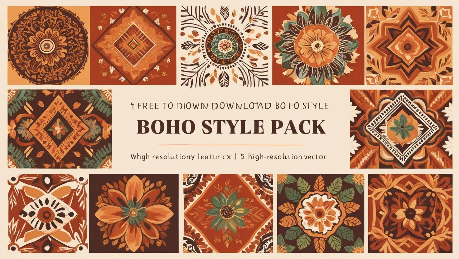 Boho graphics pack free download