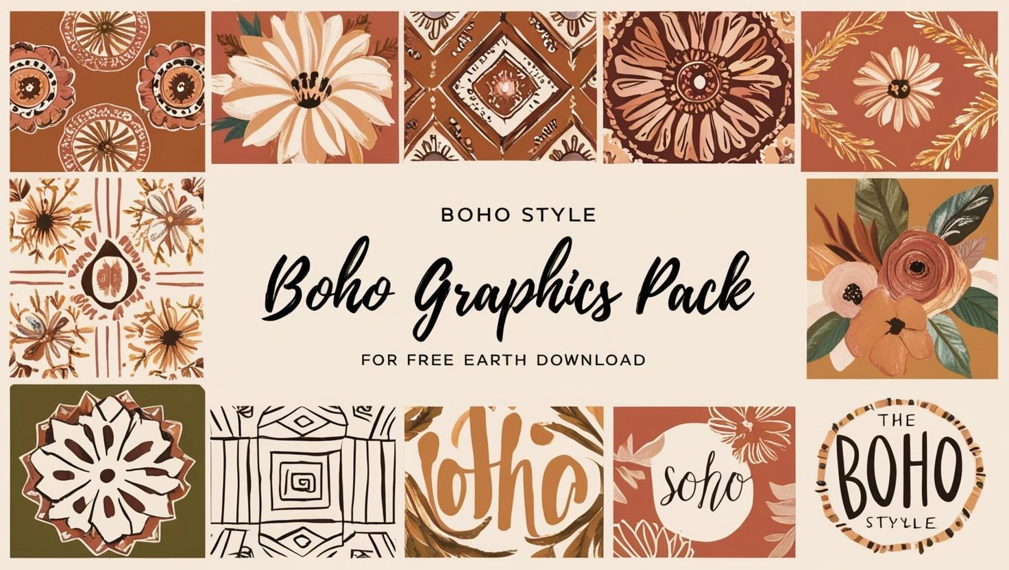 Boho graphics pack free download