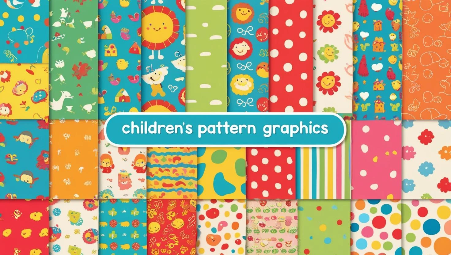 Kids Pattern graphics pack free download