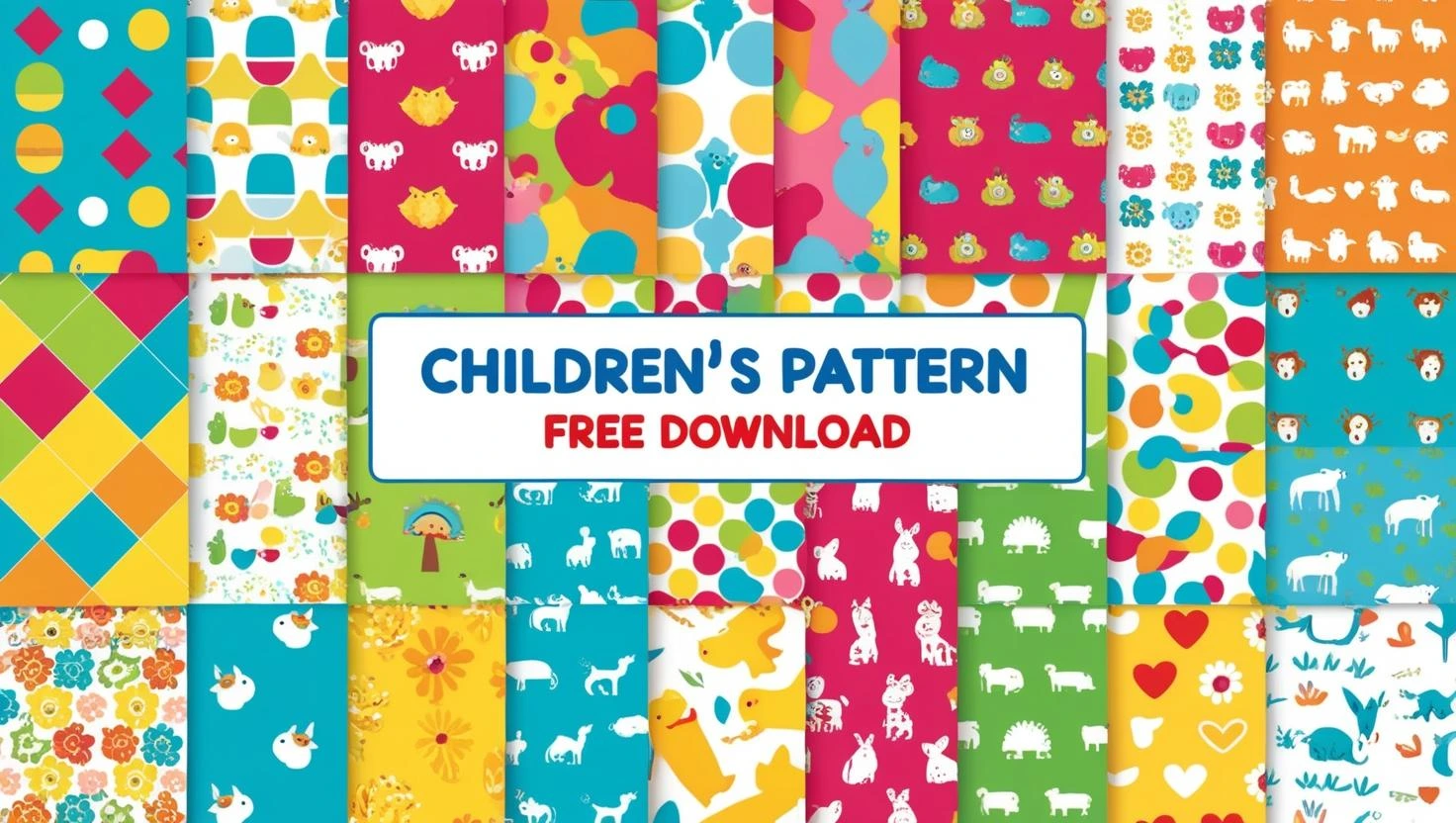 Kids Pattern graphics pack free download