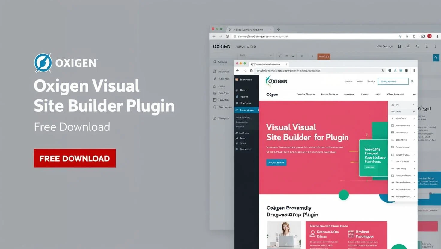 Oxigen Visual Site Builder Plugin free download