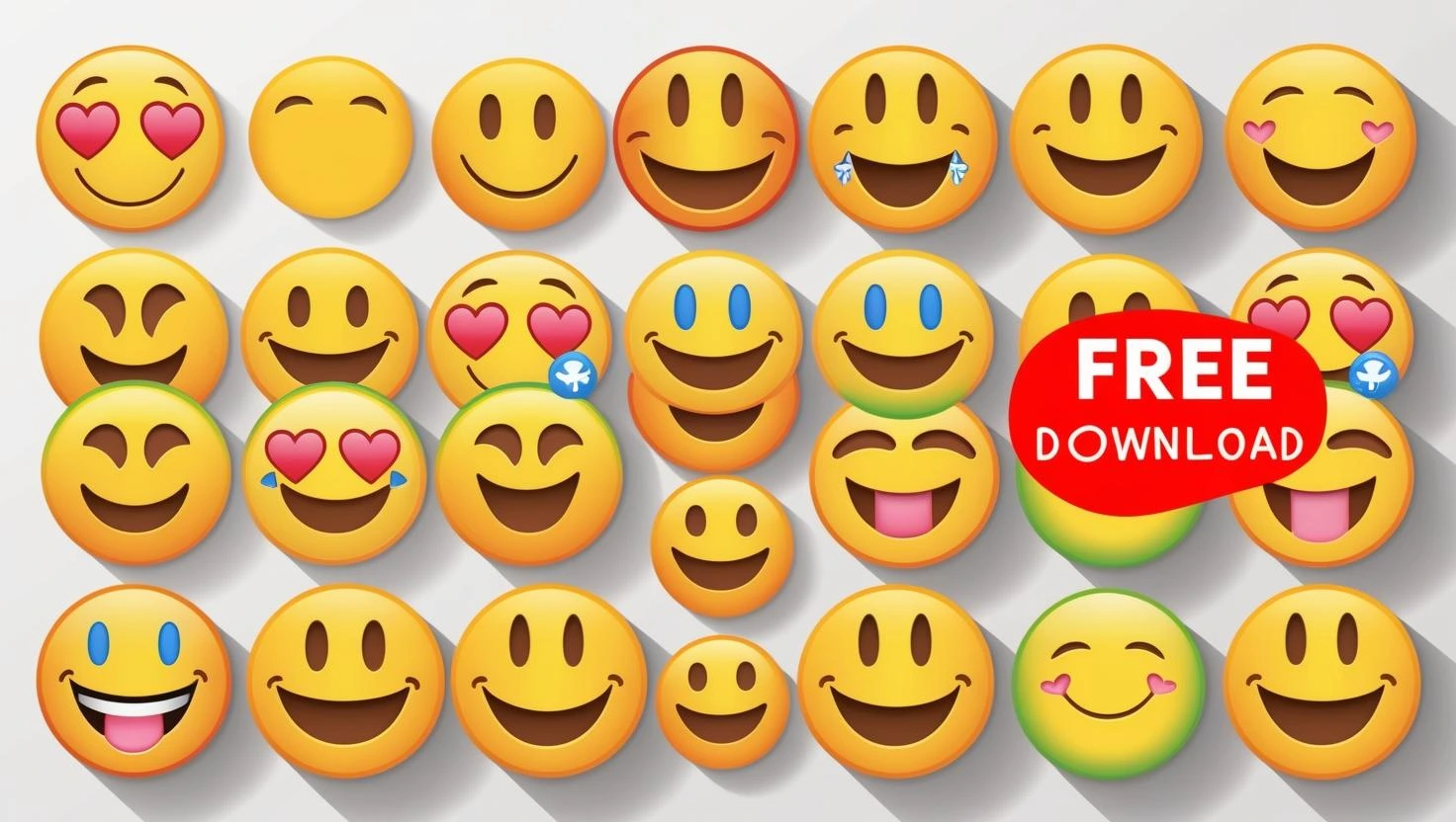 Smile Emoji graphics bundle free download