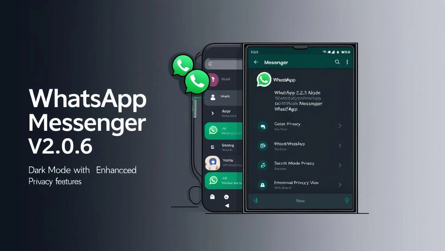 WhatsApp Messenger v2.20.6 [Dark With Privacy] MOD APK free download