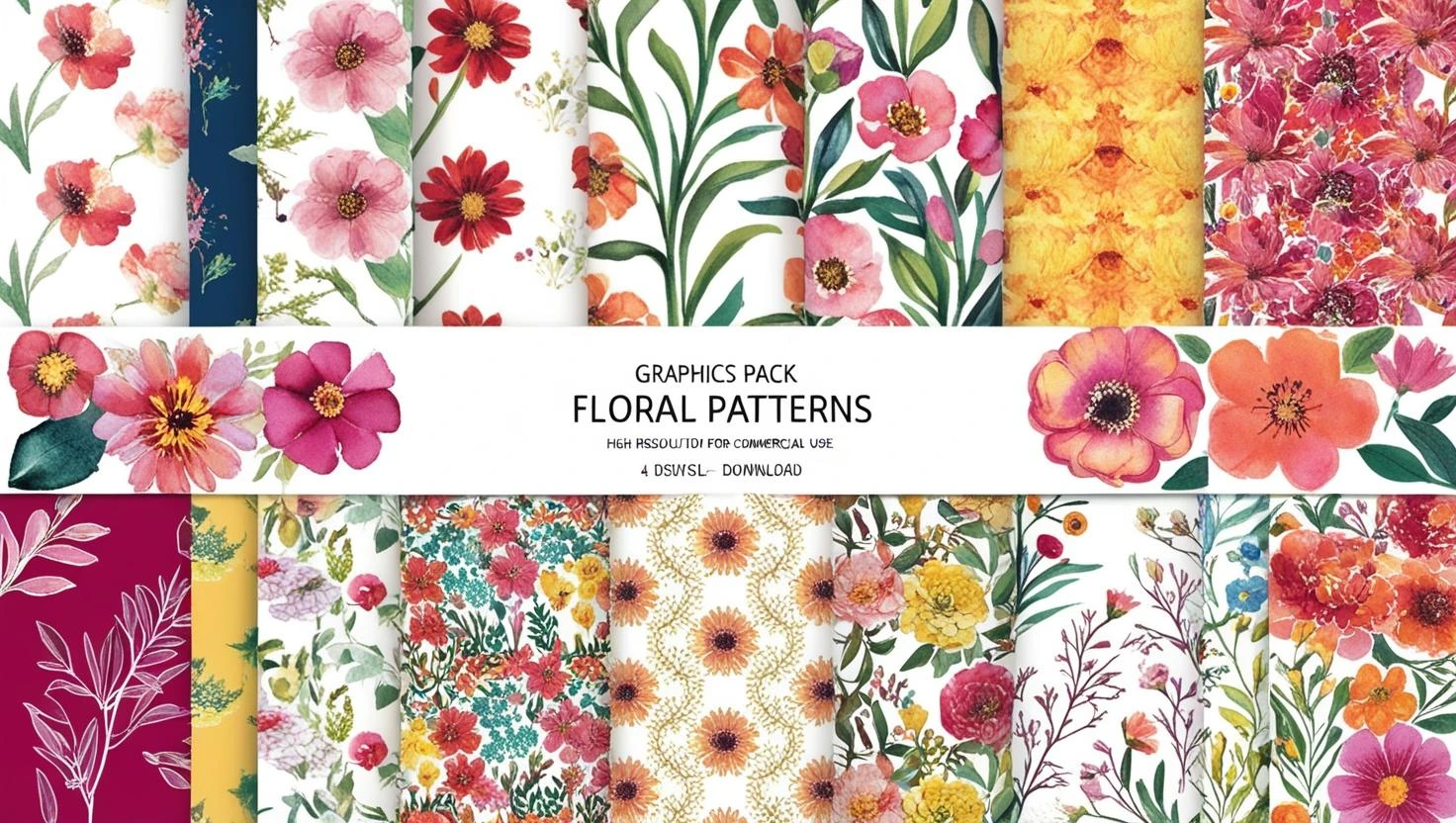 floral pattern graphics pack free download