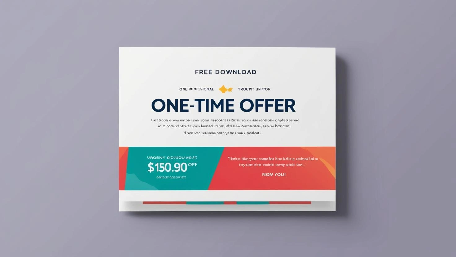 one time offer template free download