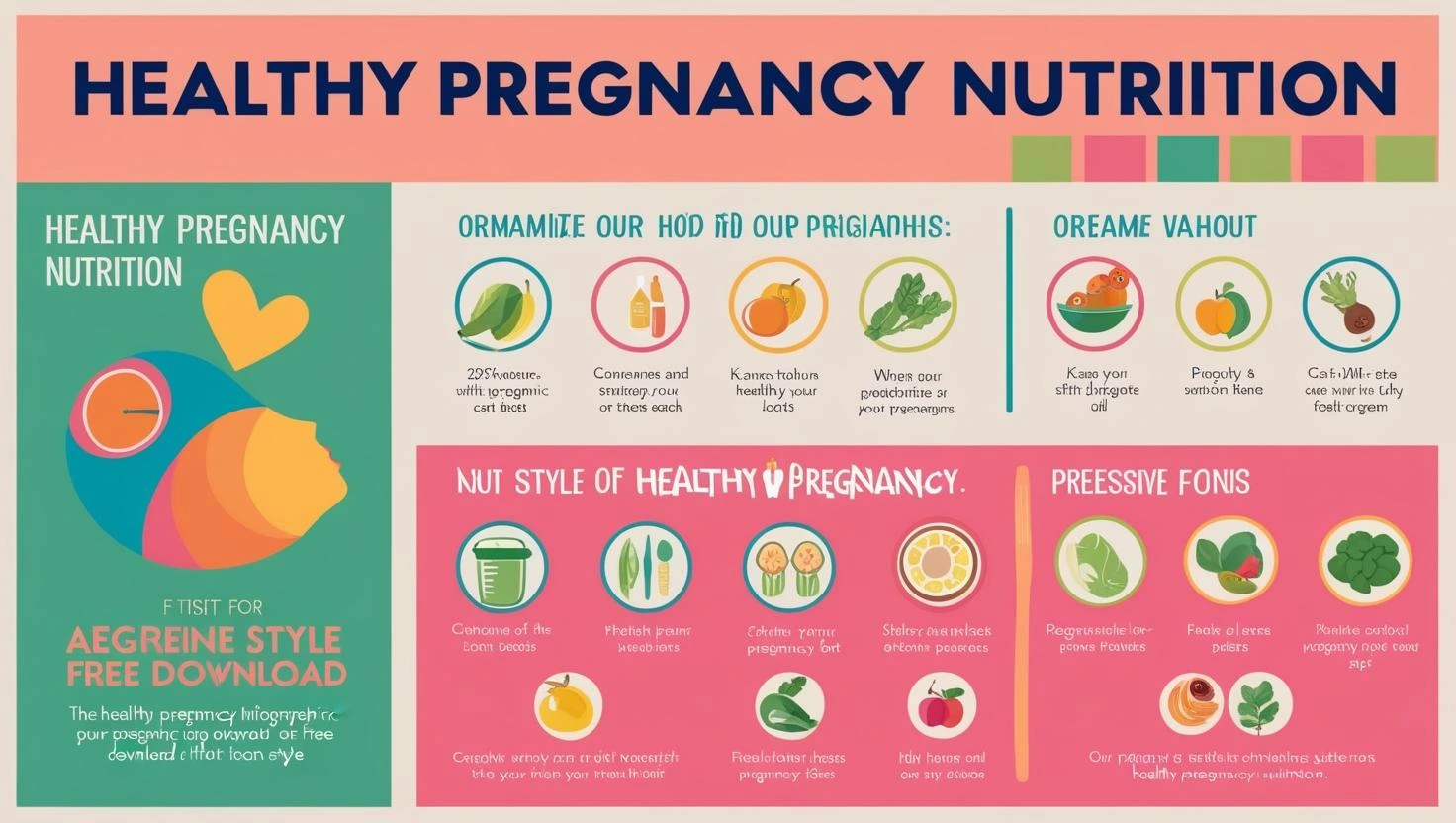 pregnancy nutrition graphic pack free download