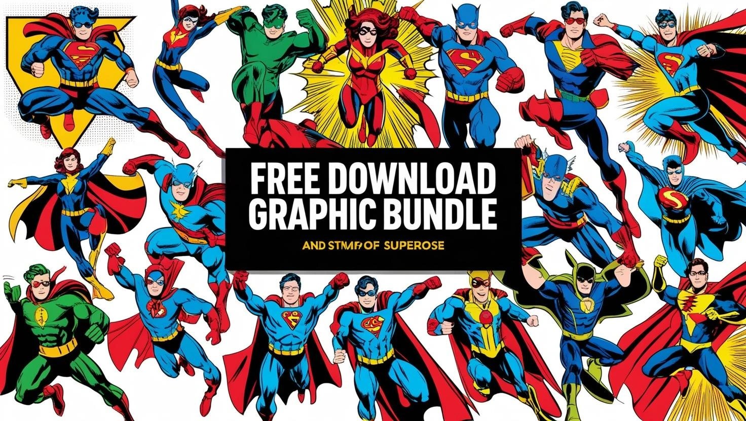 super heroes graphic bundle free download