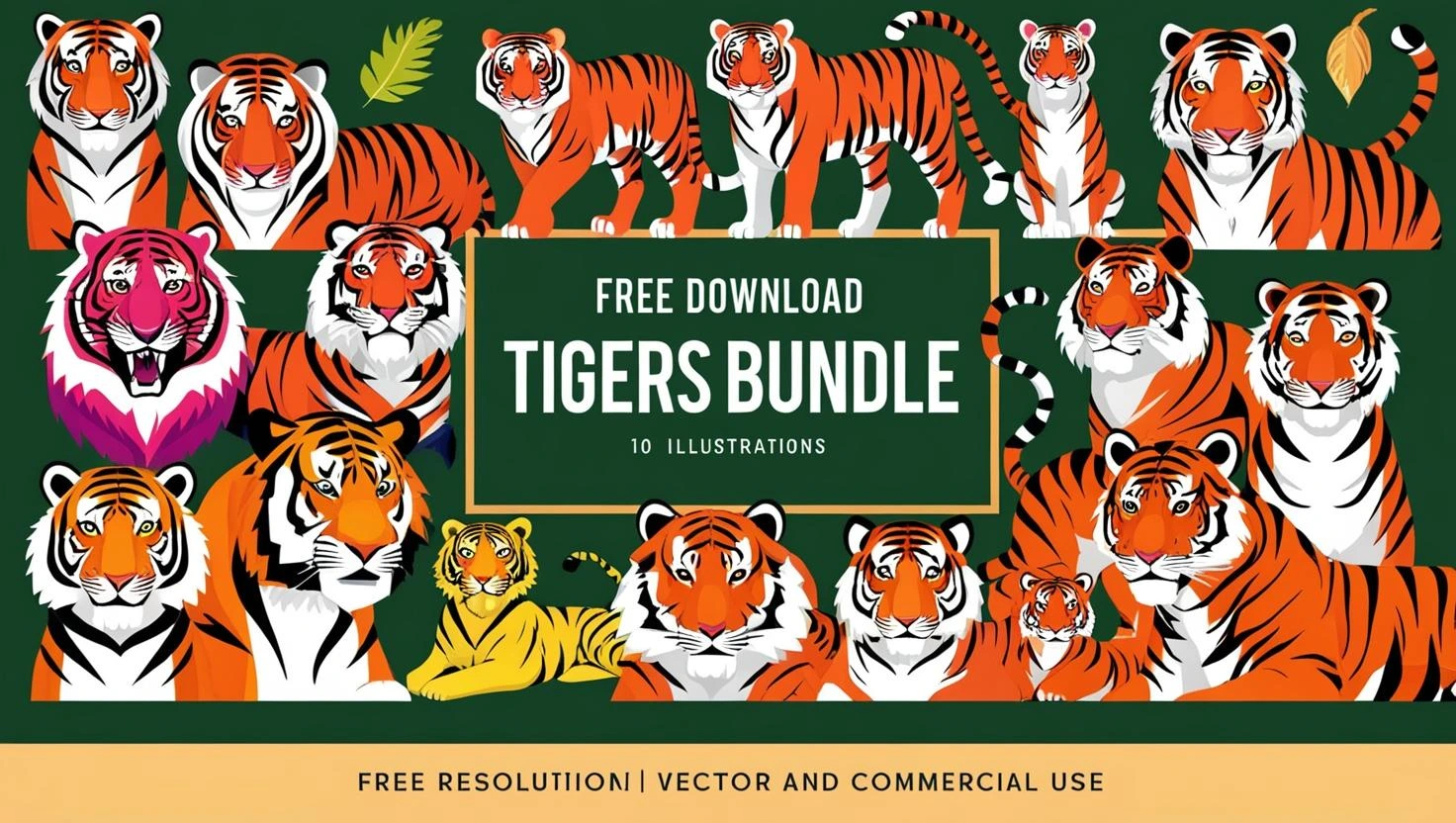 tiger graphic bundle free download