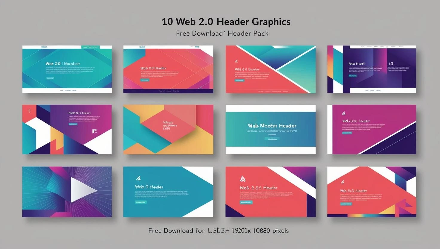 web 20 headers graphic pack free download